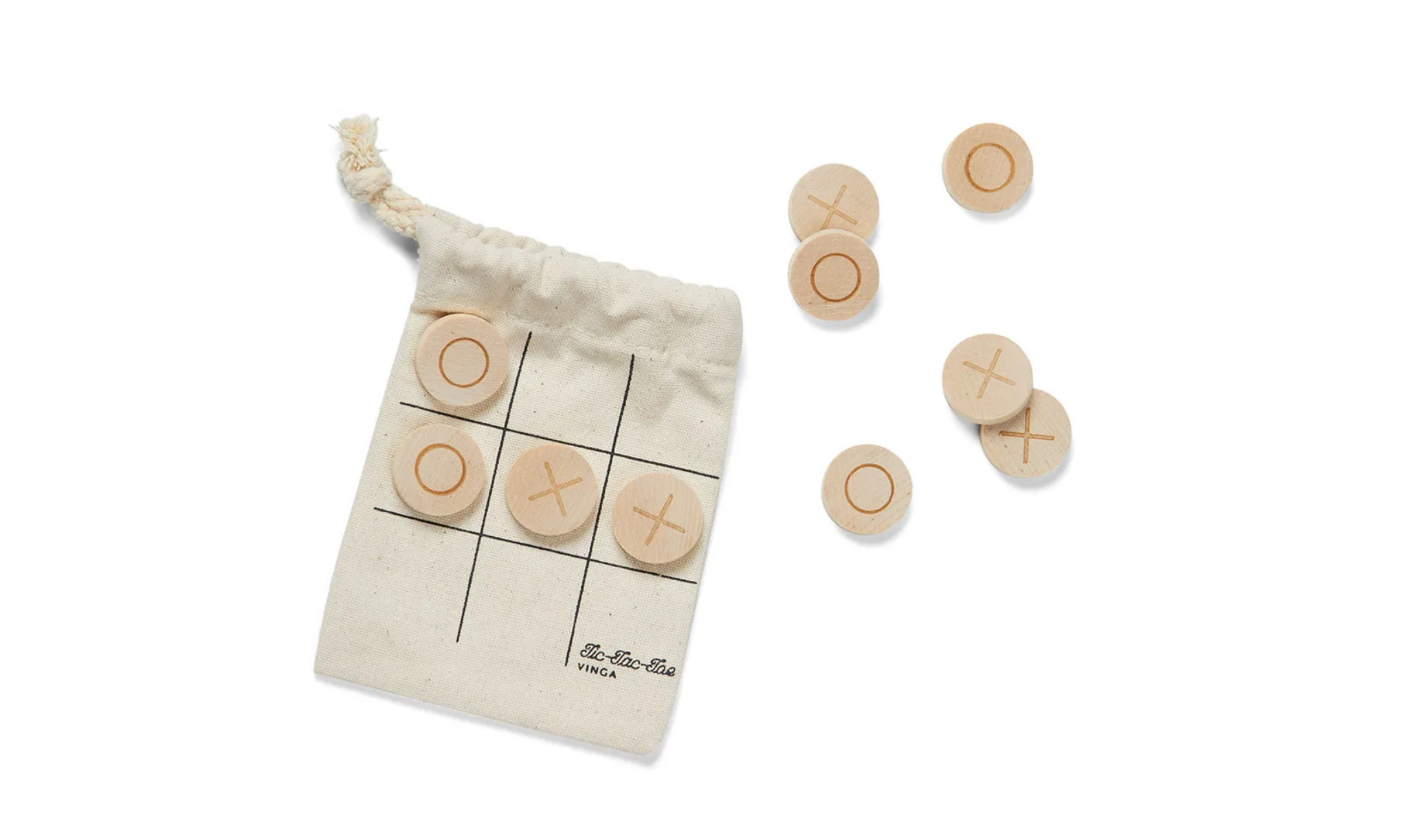 VINGA Tic-tac-toe mini game, brown