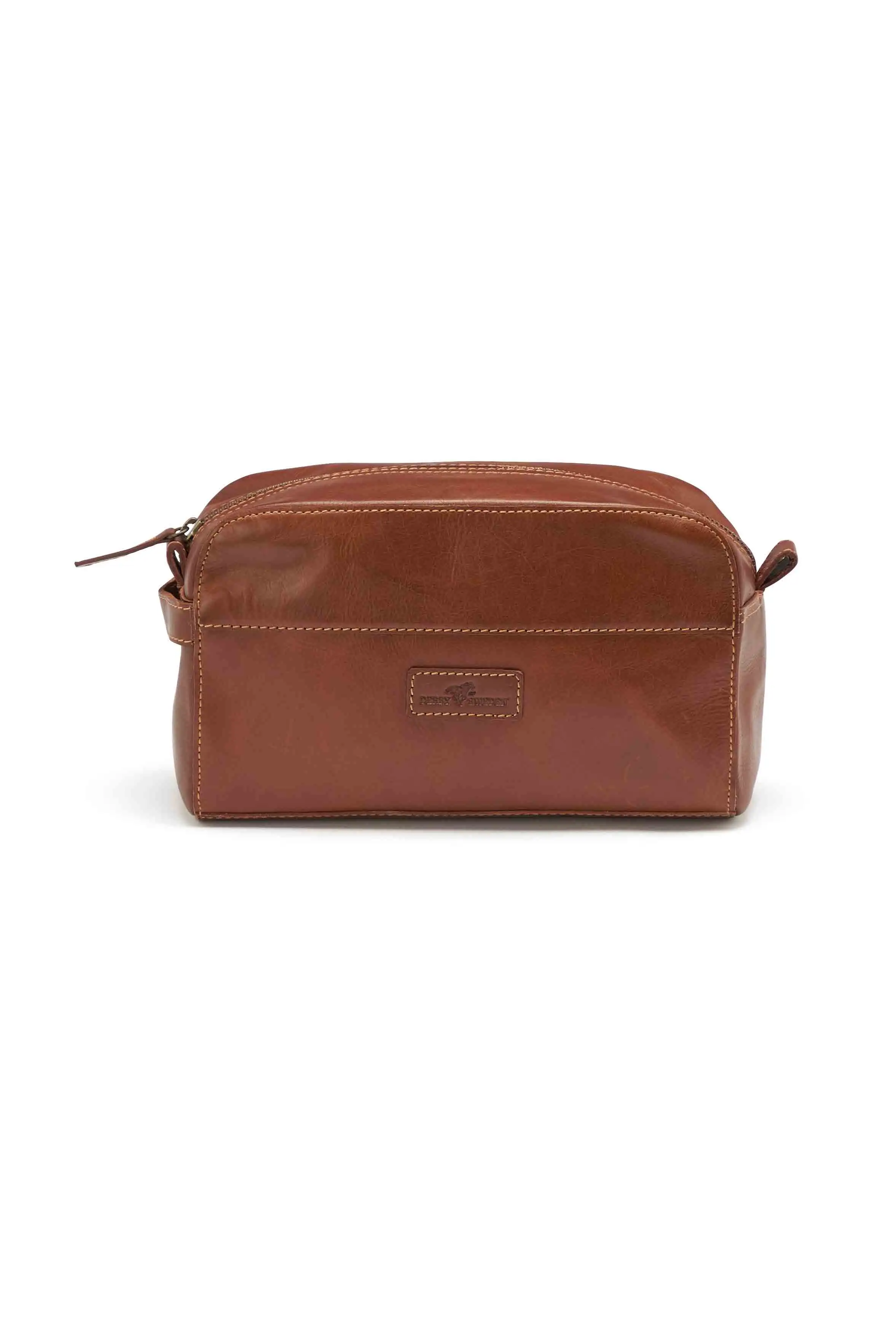 Leather Line Toilet Case Cognac