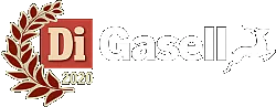 "Di Gassell" logotyp med "2020" (år). Halv krans till vänster, gasellsymbol till höger